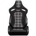 Braum Orue S Series Sport Seats - Honeycomb Alcantara (Orange Stitching) - BRR6S-HXOS