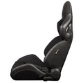 Braum Orue S Series Sport Seats - Honeycomb Alcantara (Orange Stitching) - BRR6S-HXOS