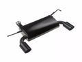 This black axle-back exhaust system from Rugged Ridge fits 07-18 Jeep Wrangler.