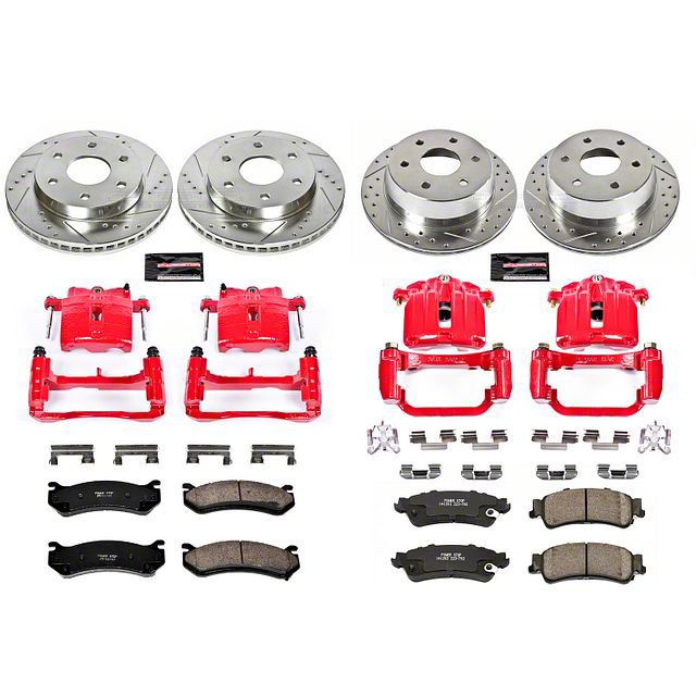 Power Stop 03-06 Chevrolet Silverado 1500 Front & Rear Z23 Evolution Sport Brake Kit w/Calipers