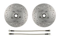 LEED Brakes Spindle Kit with Drilled Rotors  and Black Powder Coated Calipers