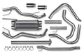 1721 RAPTOR 304SS CAT BACK EXHAUST SYSTEM
