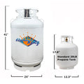 200LB ASME TANK W/VALVES GAUGE & LID