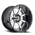 ~(60 lbs. 25X25X15)~ MAVERICK 22x12 8x170.00 CHROME PLATED GLOSS BLACK LIP (-44 mm)