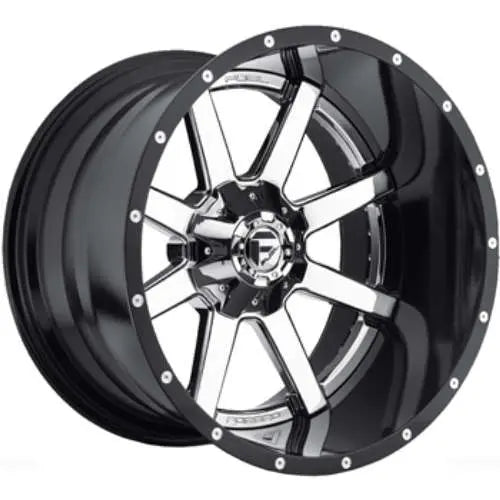 ~(60 lbs. 25X25X15)~ MAVERICK 22x12 8x170.00 CHROME PLATED GLOSS BLACK LIP (-44 mm)