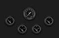 AU CRS GRAY 2 5/8IN SS 5 GAUGE SET-GM