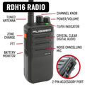 Rugged Radios NASCAR and IMSA Racing Comm System NASCAR / RDH16 / Black
