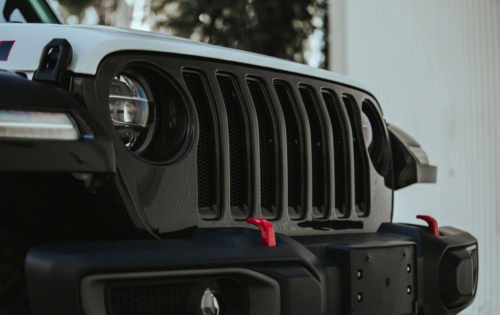 Anderson Composites 19-22 Jeep Wrangler/Gladiator Rubicon Type-OE Carbon Fiber Front Grille