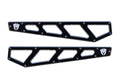 2005-17 Ford F-250/F-350 Front Radius Arm Outer Billet Face Plates (1-driver 1-passenger) for our 6 in or 8 in lift kit. (Bengal Black Gloss w/machined details)