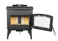 PLEASANT HEARTH 1800 SQ. FT. MEDIUM WOOD STOVE W/LEGS & LARGE STAINLESS STEEL ASH LIP & BLOWER