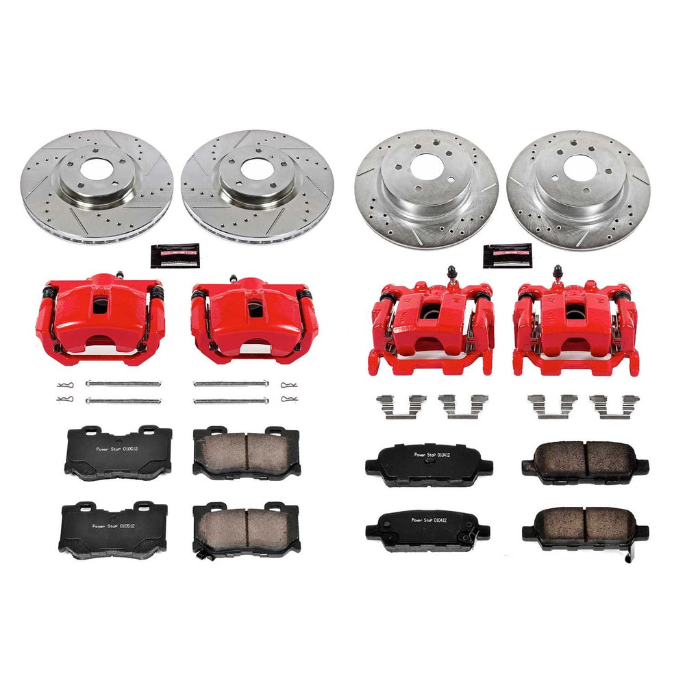Power Stop 09-14 Nissan Maxima Front & Rear Z23 Evolution Sport Brake Kit w/Calipers