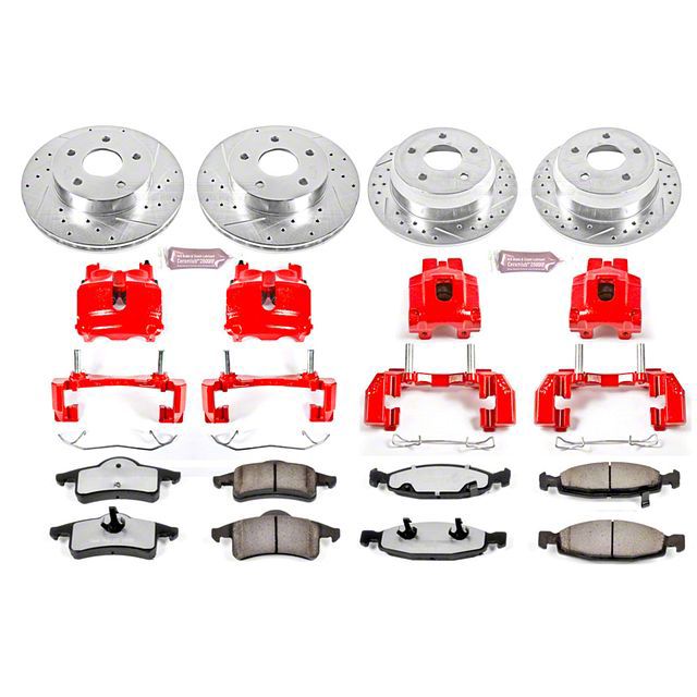 Power Stop 99-04 Jeep Grand Cherokee Front & Rear Z23 Evolution Sport Brake Kit w/Calipers
