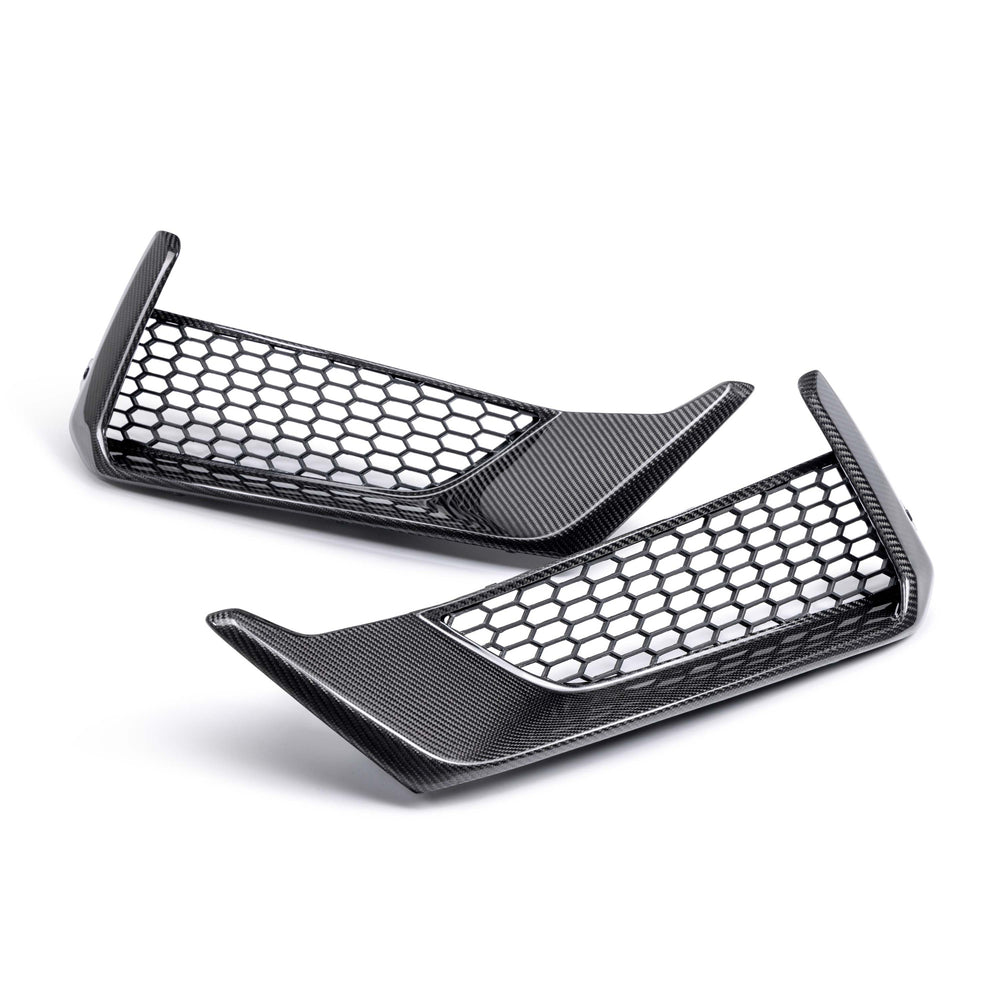 Anderson Composites 2024 Ford Mustang Dark Horse Carbon Fiber Front Bumper Inserts