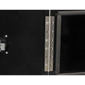 24X24X48 IN BLACK SMOOTH ALUM UNDERBODY TRUCK TOOL BOXDOUBLE BARN DOOR 3POINT COMPRESSION LATCH