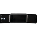 24X24X48 IN BLACK SMOOTH ALUM UNDERBODY TRUCK TOOL BOXDOUBLE BARN DOOR 3POINT COMPRESSION LATCH