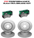 R1 19-25 Ram 1500 Front & Rear Drill/Slot Carbon Coated Rotor Set w/Off-Road/Tow Pads