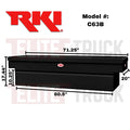C SERIES BLK STEEL SINGLE LID CROSSOVER TOOL BOX FULL SIZE TRUCKS
