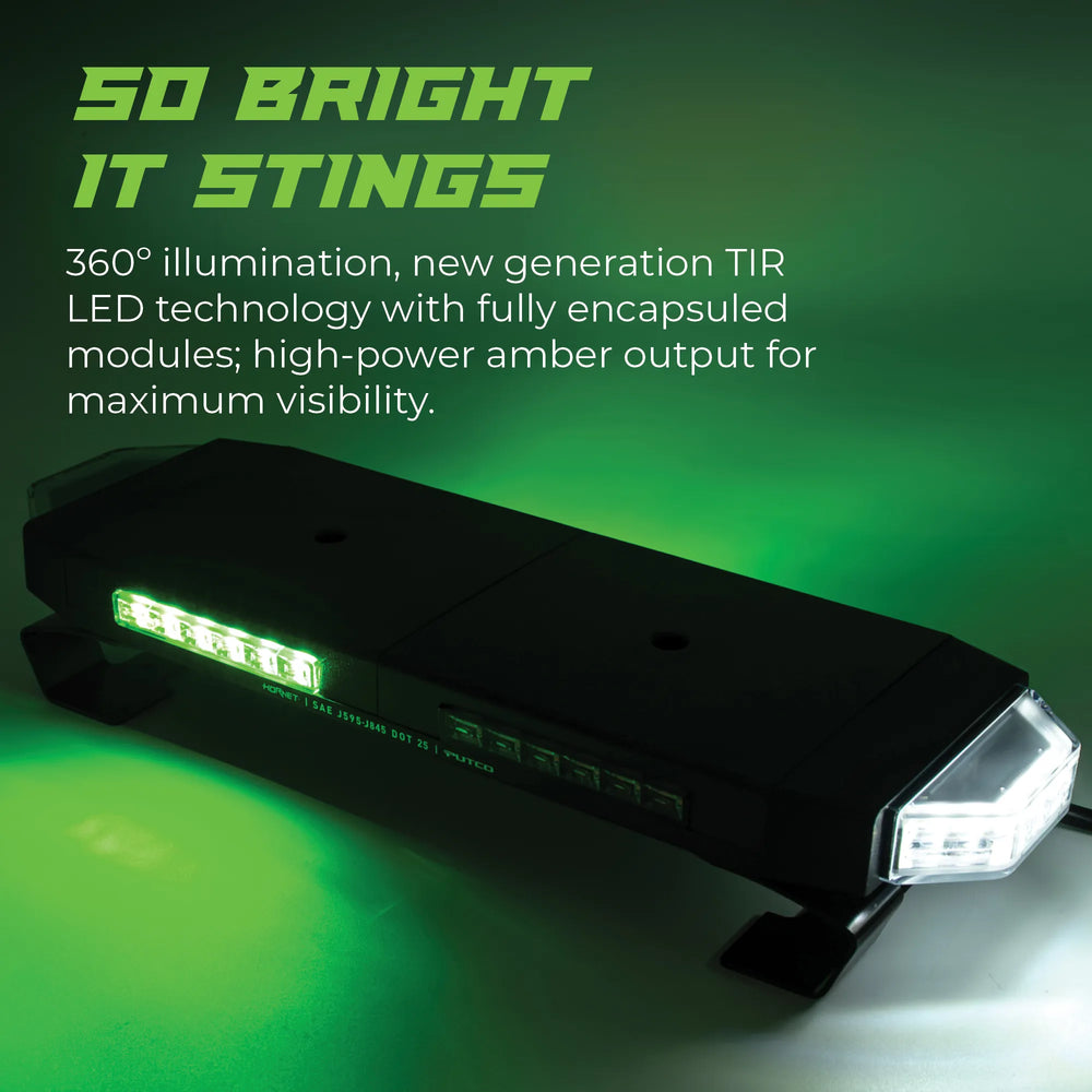 48IN TRI HORNET LED ROOFTOP STROBE LIGHT BAR AMBER/GREEN/WHITE