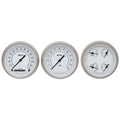 CLASSIC WHITE 3IN SPEEDO/QUAD/TACH-GM