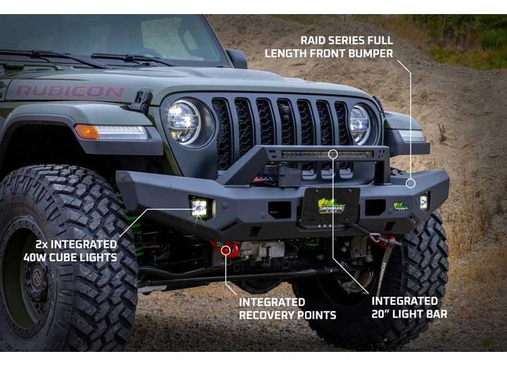 0717 WRANGLER JK RAID SERIES FULL LENGTH FRONT BUMPER KIT