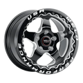 Weld S904 18x10 Ventura Beadlock 5x120 ET45 BS7.25 Gloss BLK MIL DIA 78.1
