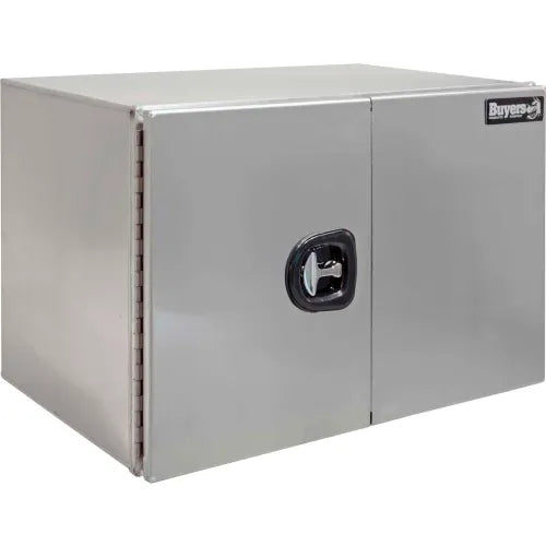 24X24X36 IN PRO SERIES SMOOTH ALUM UNDERBODY TOOLBOXDOUBLE BARN DOOR 3POINT COMPRESSION LATCH
