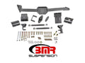 BMR 05-14 S197 Mustang Body Mount Watts Link Rod End/Poly w/ Adj. Axle Clamps - Black Hammertone