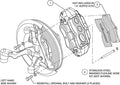 Wilwood D8-6 Front Caliper Kit Red Corvette C2 / C3 65-82
