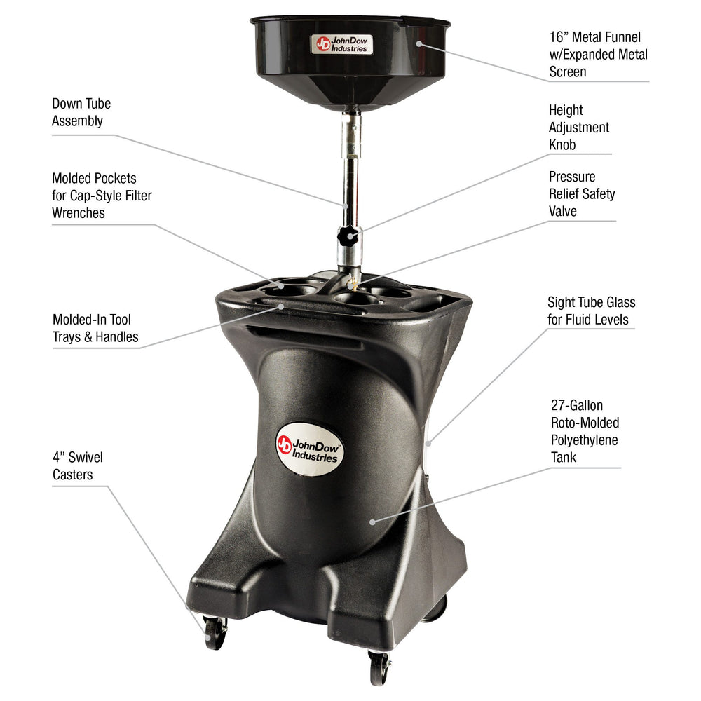 27GALLON DELUXE POLY SELFEVACUATING OIL DRAIN