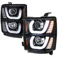 CHROME PROJECTOR HEADLIGHTS WITH LE