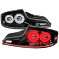 COUPE LED TAIL LIGHTS MATTE BLACK HOUSING CLEAR LENS RED LED BAR SEQUENTIAL TURN SIGNAL WITH BREATHING LIGHT EFFECT