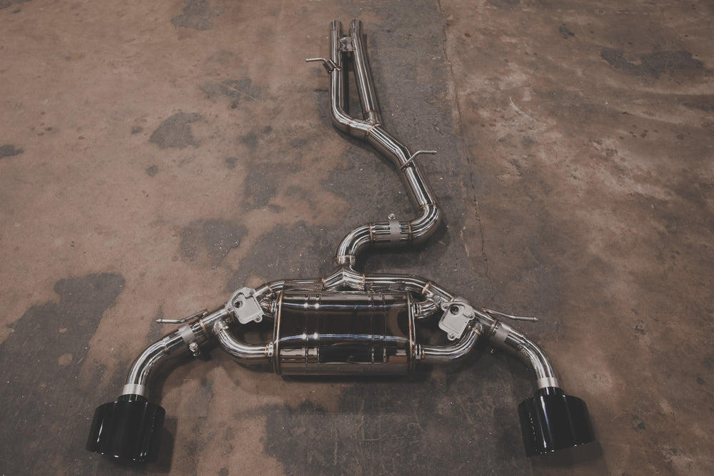 AUDI MK3 TTRS POLISHD EXHAUST BLACK