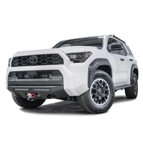 25C 4RUNNER SEMI HIDDEN WINCH MOUNT FRONT BUMPER BARE STEEL