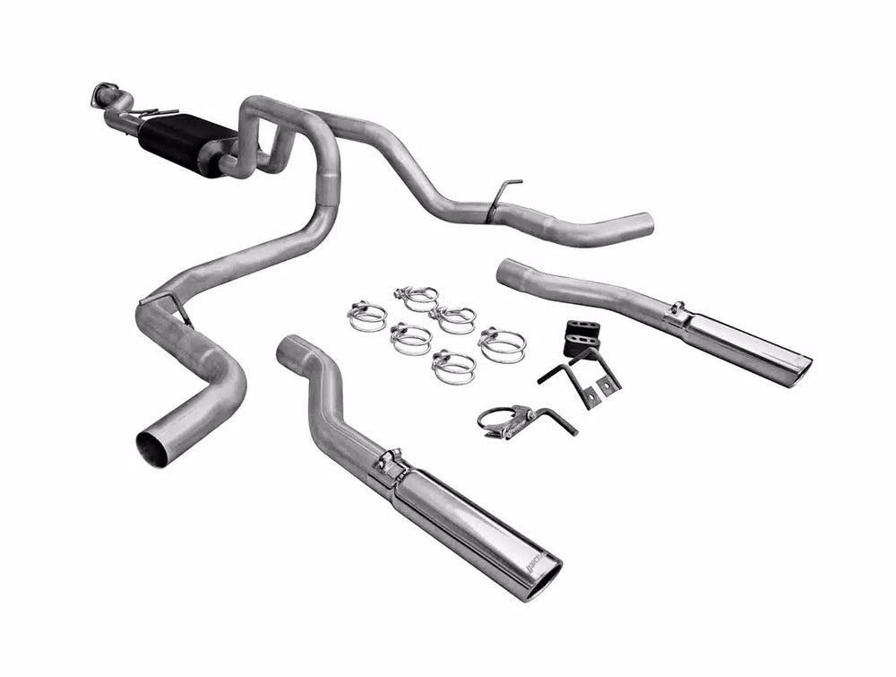 American Thunder Cat-Back Exhaust System 1999-2007* (*Classic Body Only) Chevrolet Silverado/Gmc Sierra 1500 4.3L, 4.8L, 5.3L Engine, Standard Cab/Short Bed. Stainless Steel Aggressive To Moderate Sound Flowmaster