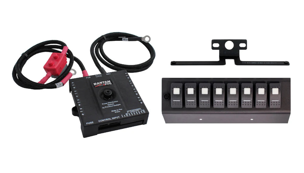 ~(4 lbs. 12X12X7)~ Bantam 8 switch dual LED Red