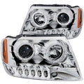 9904 GRAND CHEROKEE HEADLIGHTS PROJECTOR WITH HALO CHROME DRIVER/PASSENGER