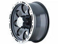 ~(27 lbs. 18X18X9)~ 174 (174) BLACK/MACHINED LIP 16X8 8-165.1 -5MM 130.8MM
