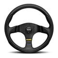 Momo Tuner Steering Wheel 350 mm - Black Leather/Red Stitch/Black Spokes
