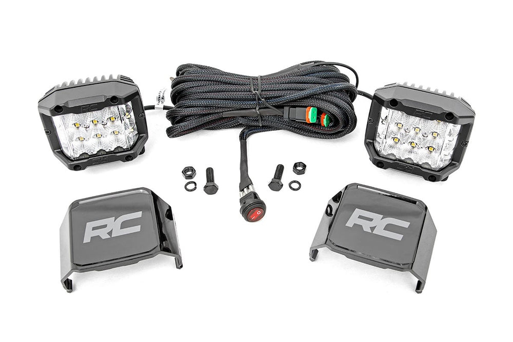 ~(4.4 lbs. 9X7X5)~ 3-inch Wide Angle OSRAM LED Lights - (Pair)