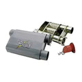 Warlock Bypass  Series Racing Muffler 2.5 Inch Bypass Plate 2.5 Inch Offset Inlet 2.5 Inch Outlet Case Dimensions 4.5 Inch X 10 Inch X 13 Inch FlowTech