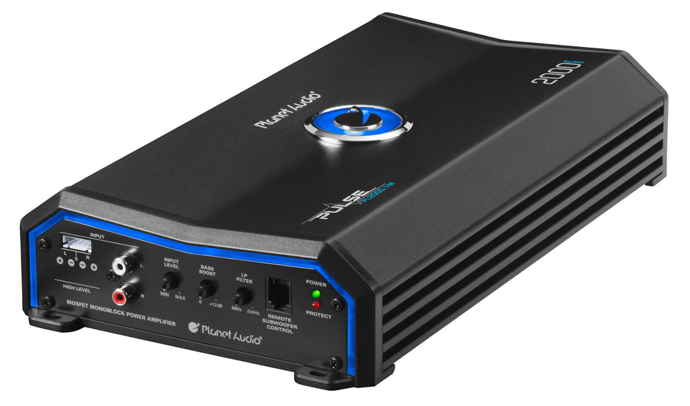 PULSE 2000W HIGH OUTPUT MONOBLOCK CLASS A/B AMPLIFIER 12.75 INL 7 INW 2.39 INH