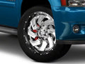 ~(61 lbs. 25X25X13)~ CLEAVER 22x10 6x135.00/6x139.70 CHROME PLATED GLOSS BLACK LIP (-13 mm)