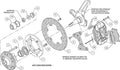 Wilwood Forged Dynalite Front Drag Kit Drilled Rotor 71-80 Pinto/Mustang II Disc & Drum