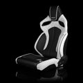 Braum Orue Series Sport Seats - White Diamond (Black Stitching) - BRR6-WDBS