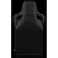 Braum Elite-R Series Sport Seats - Black Jacquard (Black Stitching Black Piping) - BRR1R-BKBP