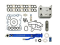 Sinister Diesel 04-07 Ford Powerstroke 6.0L Square EGR Cooler w/ Install Kit & Coolant Filter - Blue