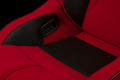 Braum Elite-R Series Sport Seats - Red Jacquard (Black Stitching Black Piping) - BRR1R-RFBP