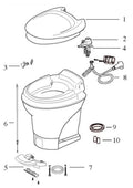 FLUSH TUBE & NOZZLE ASSYSERVC