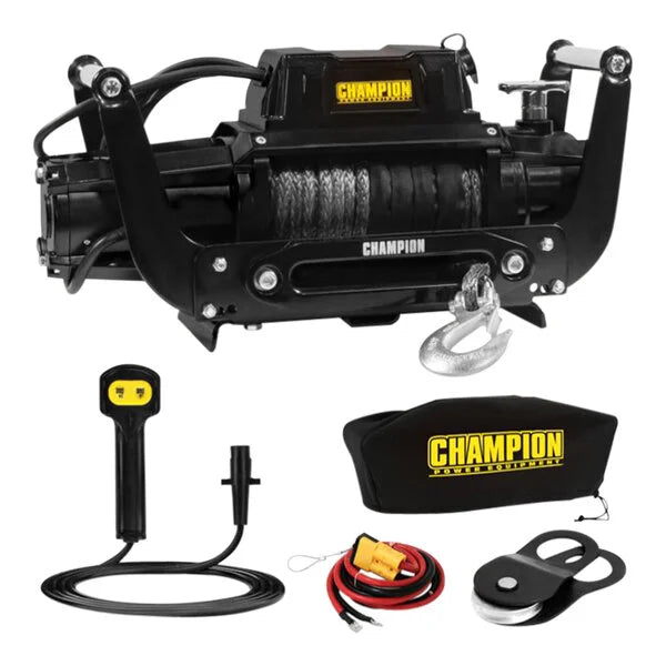 TRUCK/SUV SYNTHETIC ROPE WINCH KIT W/COVER HAS A 12000LB RATED LINE PULL