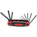 9 PC FOLDING HEX KEY SET SAE